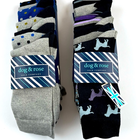 Dog and Rose Sock Company Men’s Crew Dress Socks - Picture 1 of 5